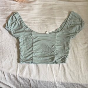 Baby blue crop top